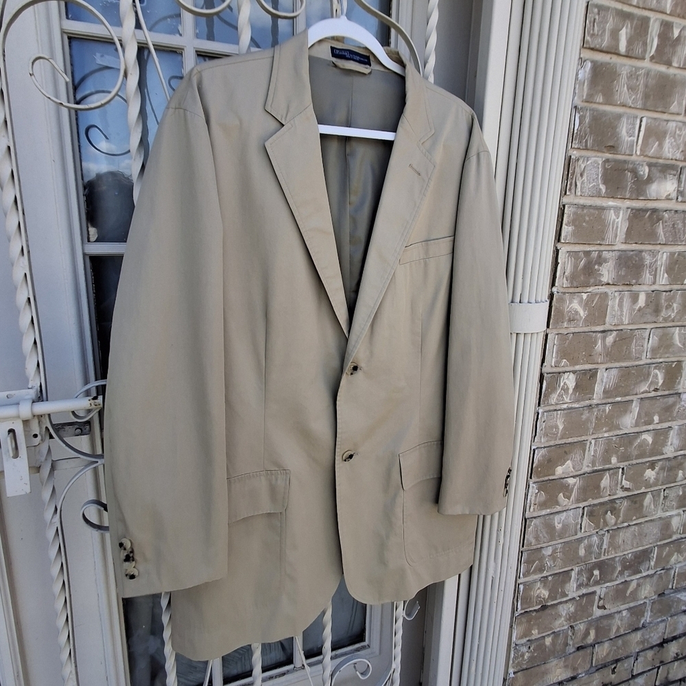 Polo Ralph Lauren Tan Cotton 2-button Sportcoat Blazer  Men Size 44R - Picture 6 of 16